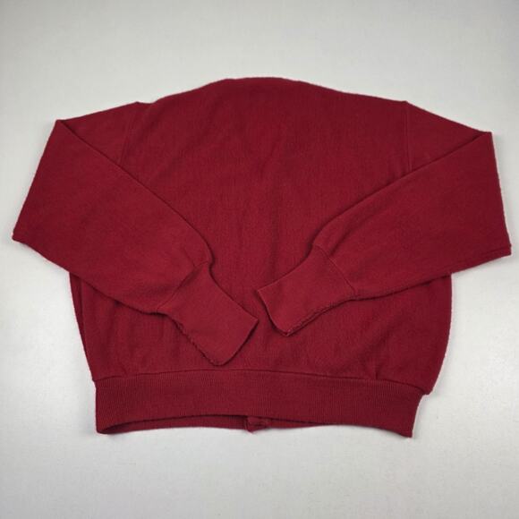 Vintage Izod Lacoste Cardigan Sweater Mens Large Red Orlon Acrylic Croc 80s - Picture 12 of 15